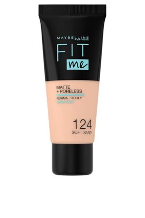 Maybelline FIT ME MATTE+PORELESS foundation #124-soft sand
