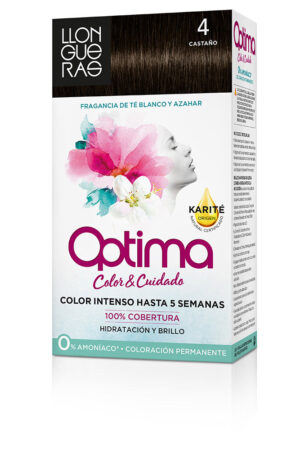 Llongueras OPTIMA hair color #4-brown 1 u