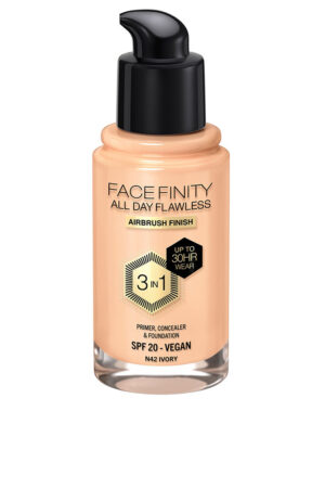 Max factor FACEFINITY ALL DAY FLAWLESS 3 IN 1 base de maquillaje #N42-ivory 30 ml