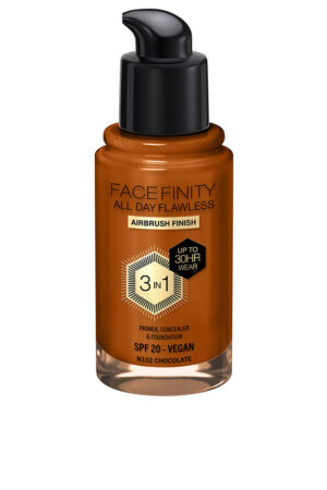 Max factor FACEFINITY ALL DAY FLAWLESS 3 IN 1 foundation #N102-chocolate 30 ml