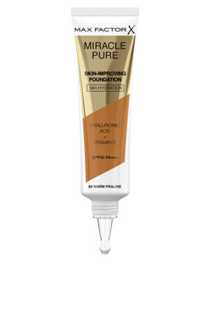 Max factor MIRACLE PURE skin-improving foundation 24h hydration SPF30 #89-warm praline 30 ml