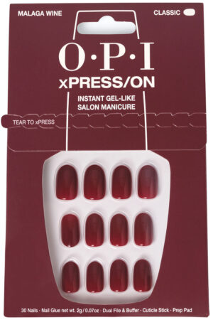 OPI xPRESS/ON Artificial Nails Iconic Shades #Malaga Wine 30 u