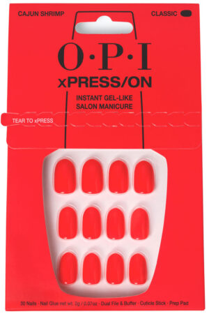OPI xPRESS/ON Artificial Nails Iconic Shades #Cajun Shrimp 30 u