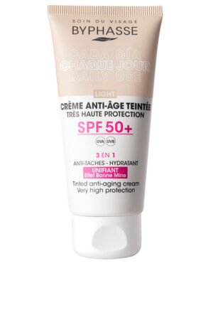 Byphasse Anti-aging FACIAL CREAM with color SPF50+ #light 50 ml