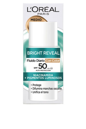 L'orÉal paris BRIGHT REVEAL NIACINAMIDA fluido diario SPF50 #medio 50 ml