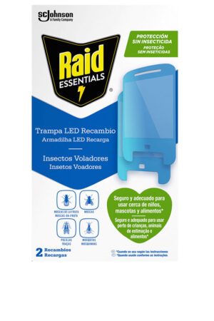 Raid LED insect trap light without insecticide x 2 refills