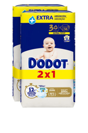DODOT SENSITIVE EXTRA talla 3+ pañales 7-11 kg 112 u