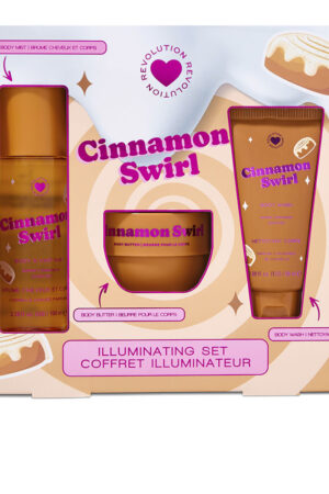 I HEART REVOLUTION CINNAMON SWIRL BATH AND BODY CASE 3 pcs