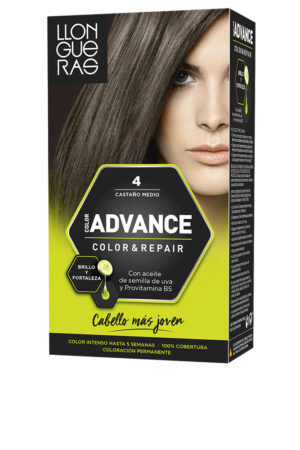 Llongueras COLOR ADVANCE #4-castaño medio 1 u
