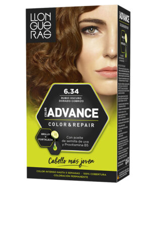 Llongueras COLOR ADVANCE #6,34-rubio oscuro dorado cobrizo 1 u