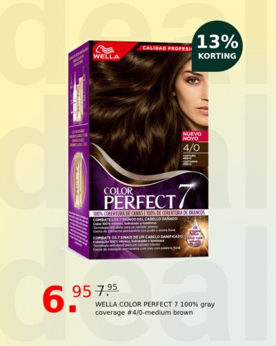 WELLA COLOR PERFECT 7 100% gray coverage #4/0-medium brown