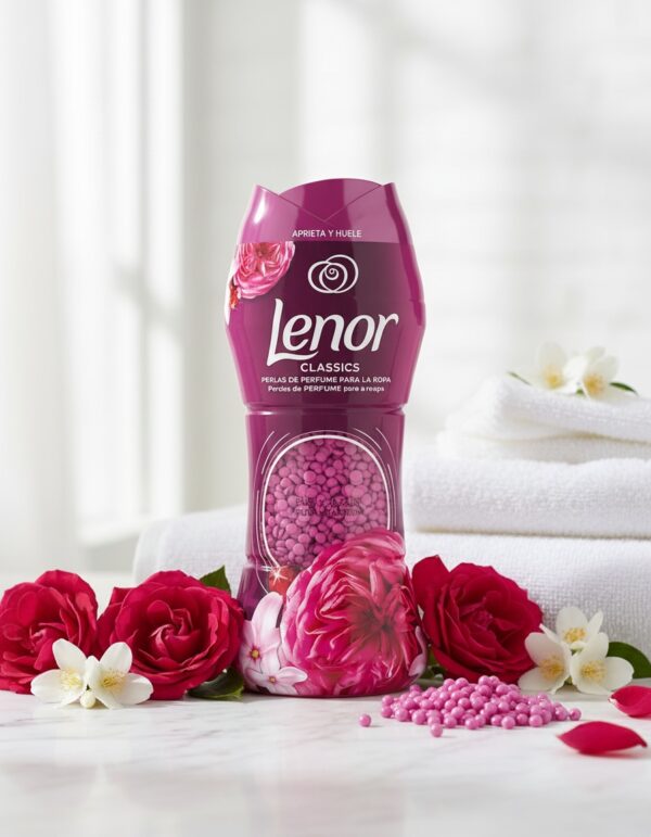 Lenor UNSTOPPABLES suavizante ropa perlas perfume #jasmine 210 gr - Image 2