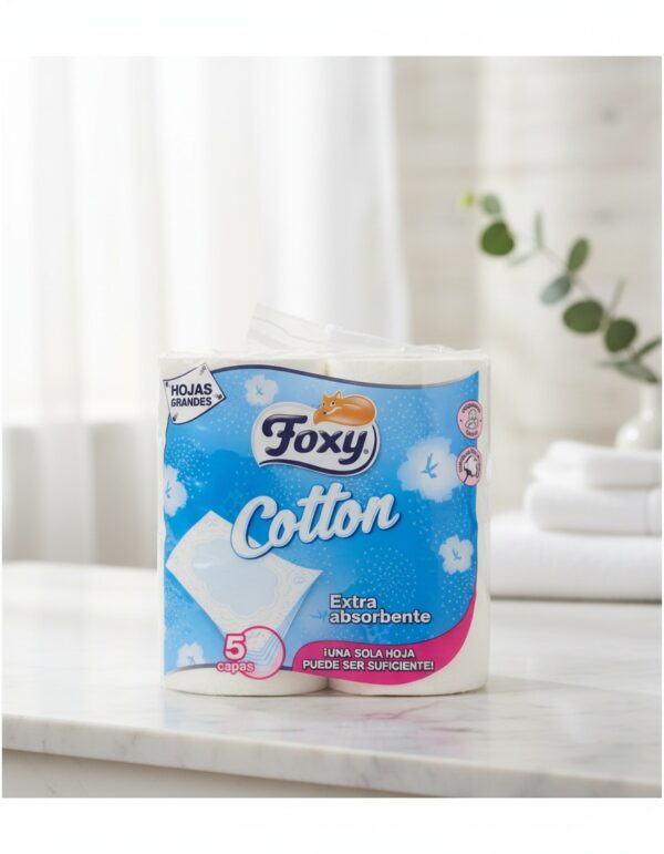 COTTON papel higiénico 5 capas 4 rollos