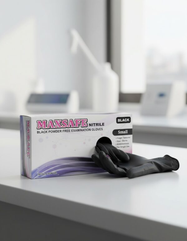 MAXSAFE nitryl gloves size S #black 100 pz
