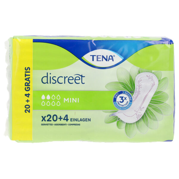 DISCREET mini incontinence pads 24 units