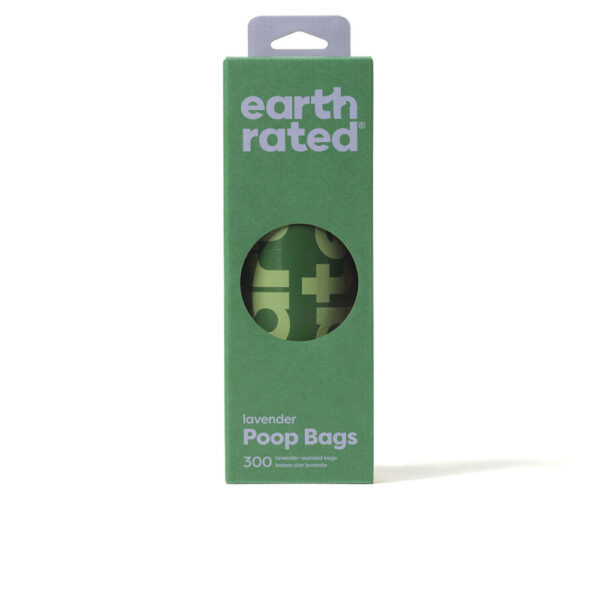 Earth rated ROLLO BOLSA mascota dispensador #lavanda 300 u