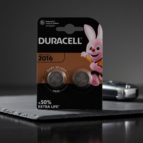 DURACELL BUTTON LITHIUM 3V 2016 DL/CR2016 batteries pack x 2 u