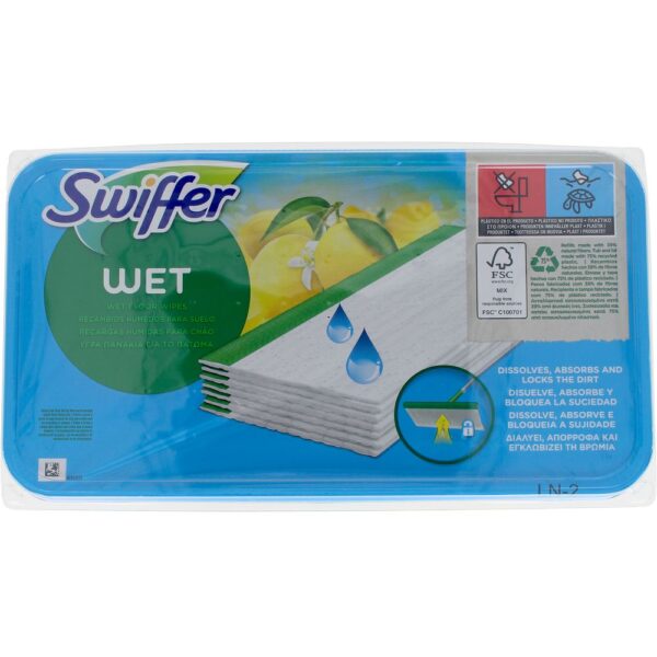 Swiffer MOPA ATRAPA-POLVO recambio húmedo x 12 u