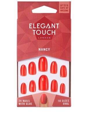 Elegant touch POLISHED COLOUR nails with glue oval #nancy
