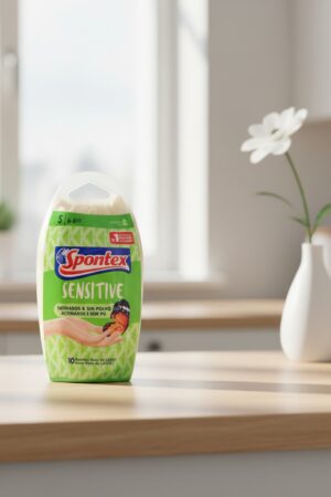 Spontex LATEX SENSITIVE guantes satinados sin polvo talla S