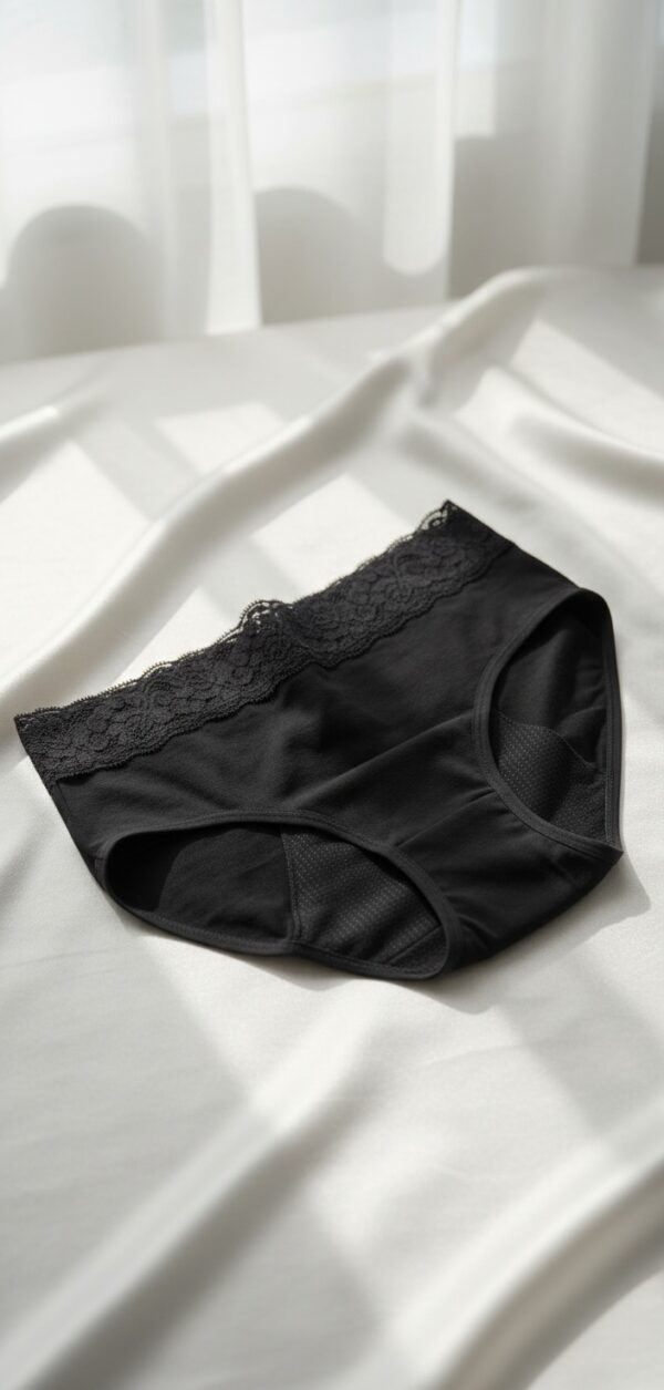 PlatanomelÓn KIWITAS ENCAJE braguitas menstruales negro #M 1 u