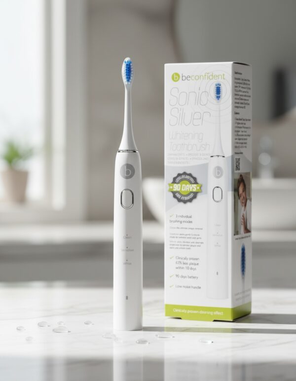 Beconfident SONIC SILVER electric whitening toothbrush #white/silver 1 u