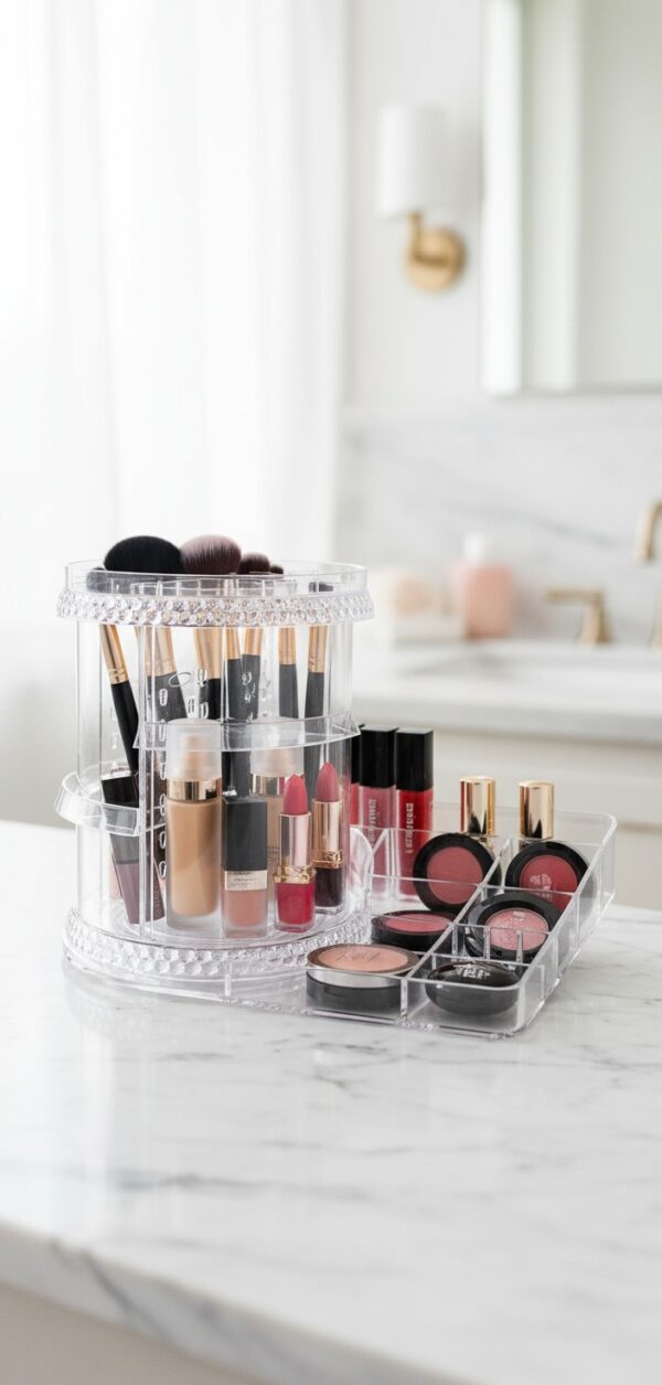Iko MAKEUP ORGANIZER rotating with shelves #transparent 1 unit