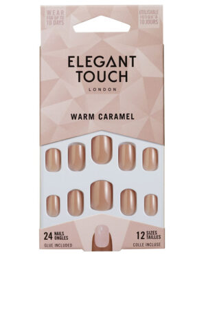 Elegant touch CORE COLOUR nails with glue squoval #warm caramel 24 u