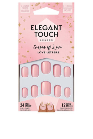 Elegant touch LUXE LOOKS nails with glue squoval limited ed #love letters 24 u