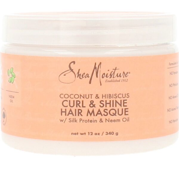 Shea moisture COCONUT & HIBISCUS curl & shine hair masque 340 gr