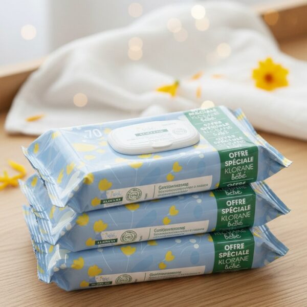 BÉBÉ TOALLITAS LIMPIADORAS SUAVES LOTE 3 x 70 u