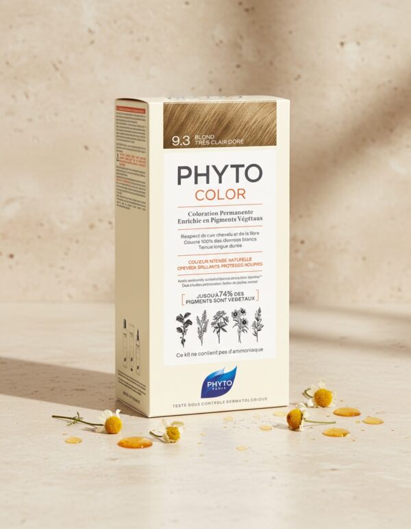 PHYTOCOLOR #9.3-rubio dorado muy claro 4 u