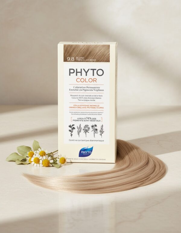 PHYTOCOLOR #9.8-rubio beige muy claro 4 u