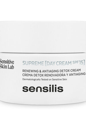 Sensilis SUPREME crema de día SPF15+ detox renovadora y antiaging 50 ml