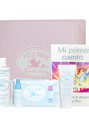 Picu baby INFANTIL CAJA RAYAS ROSA NEW set 5 pz