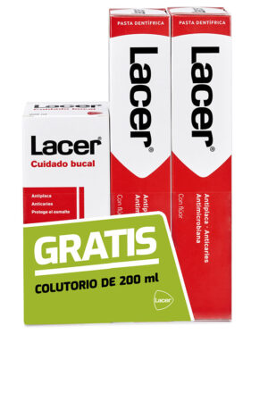 Lacer TOOTHPASTE PACK 2 x 125 ml + mouthwash 200 ml