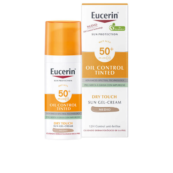 Eucerin SUN PROTECTION oil dry touch gel-cream color SPF50+ #medium 50 ml