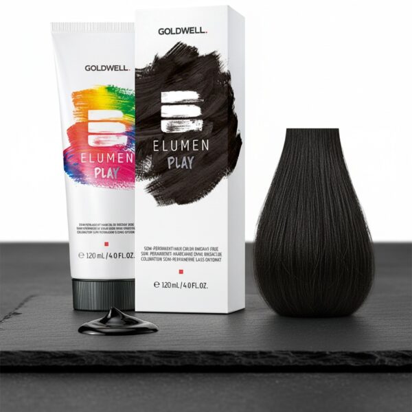 ELUMEN PLAY semi permanent hair color oxidant-free #black 120 ml