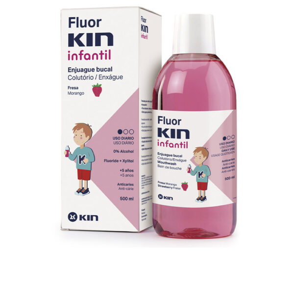 FLUORKIN INFANTIL anti-cavity mouthwash #strawberry 500 ml