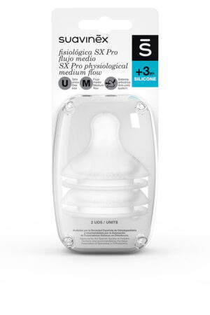Suavinex TETINA fisiologica flujo silicona M 2 u