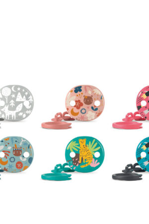 Suavinex PRINTS broche pinza cadenita ovalado 1 u