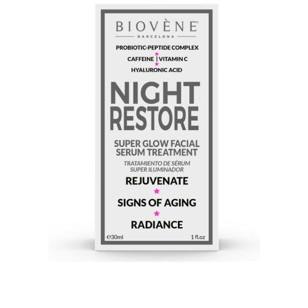 BiovÈne NIGHT RESTORE super glow facial serum treatment 30 ml