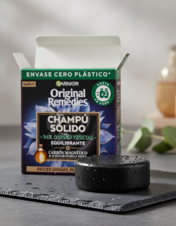 Garnier ORIGINAL REMEDIES magnetic charcoal balancing solid shampoo 60 gr