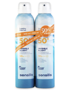 Sensilis INVISIBLE & LIGHT body spray SPF50+ pack 2 x 200 ml