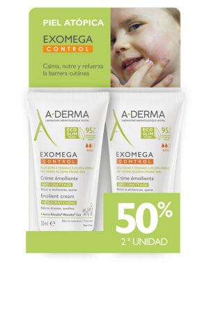 A-derma EXOMEGA CONTROL emollient cream pack 2 x 50 ml