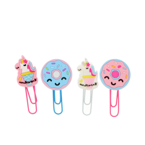 Inca UNICORN AND DONUTS CLIPS 6 x 2.5 cm 4 u