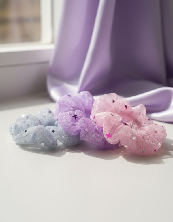 Inca WRINKLED Ponytail Holders stars 3 u