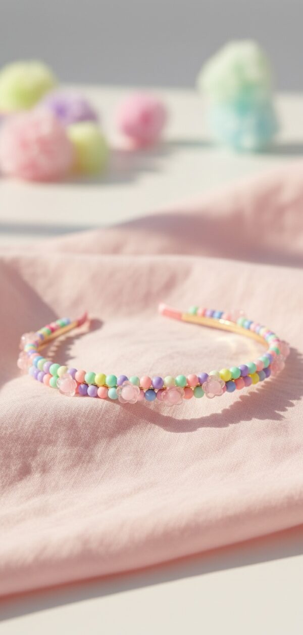 Inca DIADEMA METAL con bolitas de colores 13 x 15, 5 cm 1 u