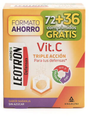 Leotron VITAMIN C triple action effervescent tablets 72 + 36 as a gift #Orange 54 u