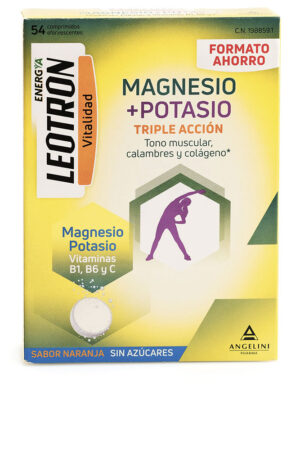 Leotron MAGNESIUM + POTASSIUM ENERGY triple action effervescent tablets #Orange 54 u